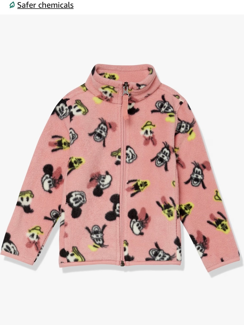 Amazon Essentials x Disney Girls Polar Fleece Full-Zip Mock Neck Jacket
